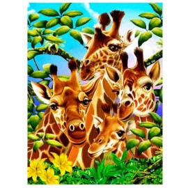 3D Live Life Pictures - Giraffe Traffic